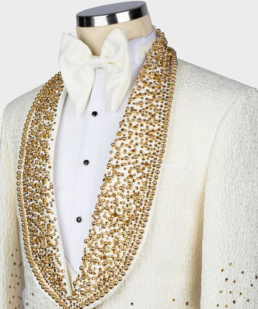 GOLD STONE EMBROIDERED CUSTOM DESING TUXEDO