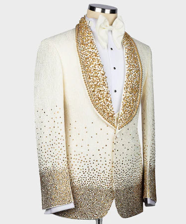 GOLD STONE EMBROIDERED CUSTOM DESING TUXEDO