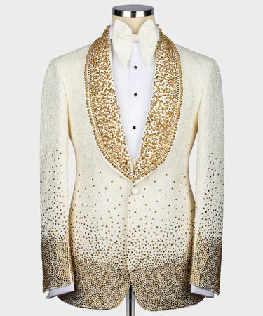 GOLD STONE EMBROIDERED CUSTOM DESING TUXEDO